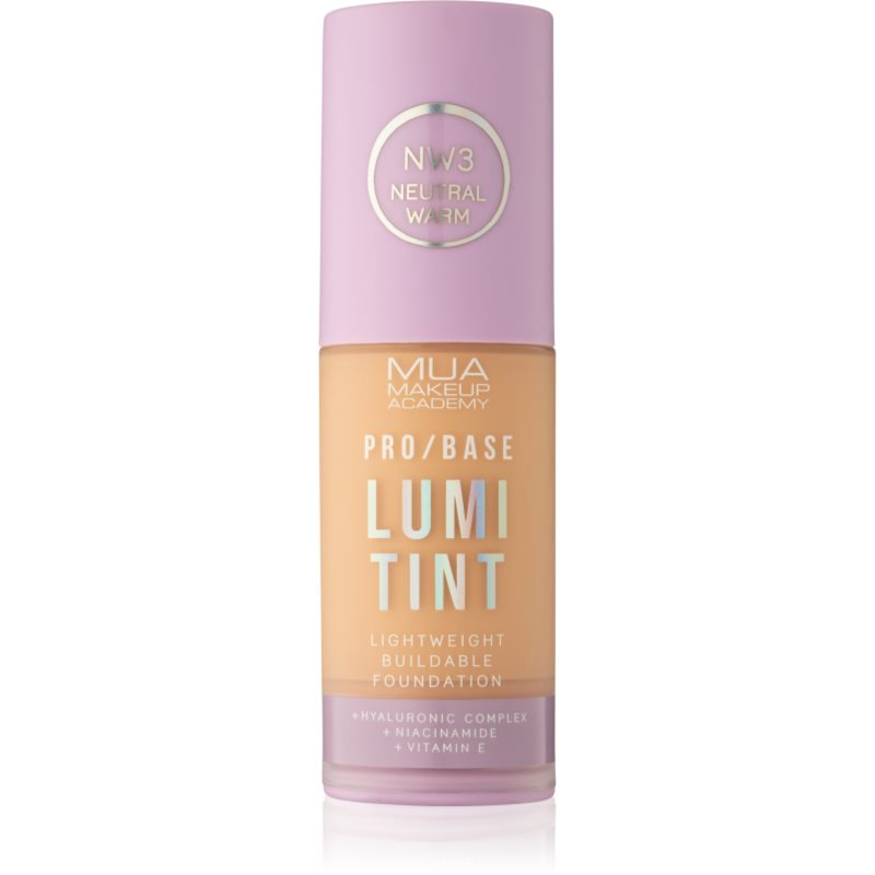 MUA Makeup Academy PRO/BASE Lumi Tint lehký make-up odstín NW3 30 ml