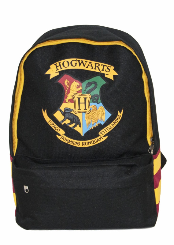 CurePink batoh Harry Potter Erb Bradavic Hogwarts černá