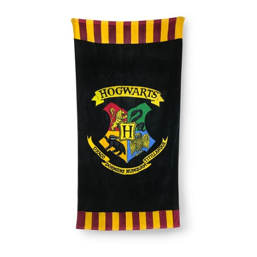 CurePink Osuška - ručník Harry Potter: Erb Bradavic - Hogwarts (75 x 150 cm) [347964]