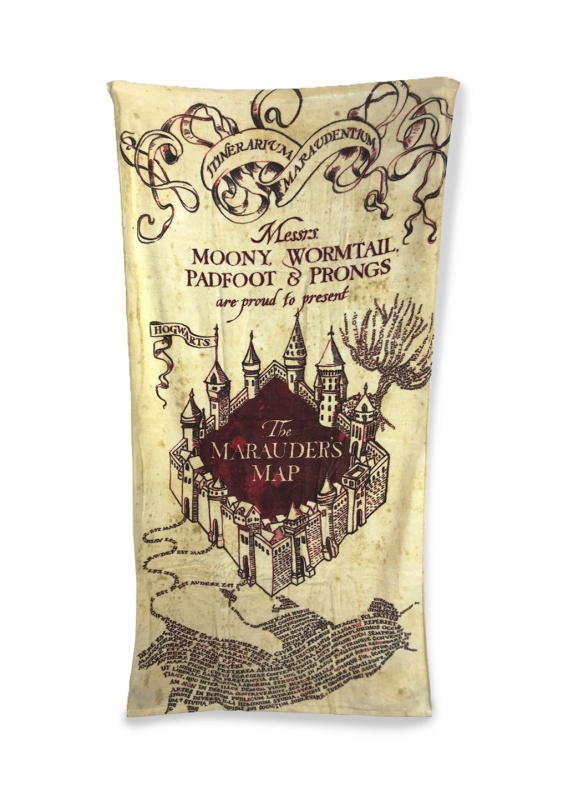 Groovy Osuška - ručník Harry Potter: Marauder's Map (75 x 150 cm) béžový