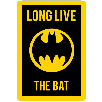 CurePink: Vnitřní kobereček DC Comics: Batman černý polyester 93645
