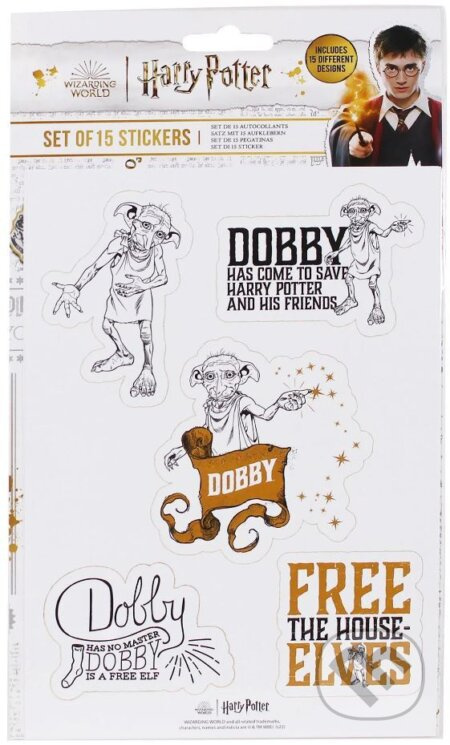 Set nálepiek Harry Potter: Dobby 15 ks