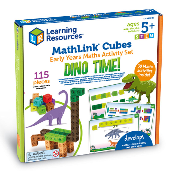 Learning Resources - Sada aktivit pro rané matematické vzdělávání MathLink® Cubes – Dinosaur Time Learning Resources
