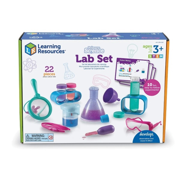 Laboratorní sada, růžová Montessori