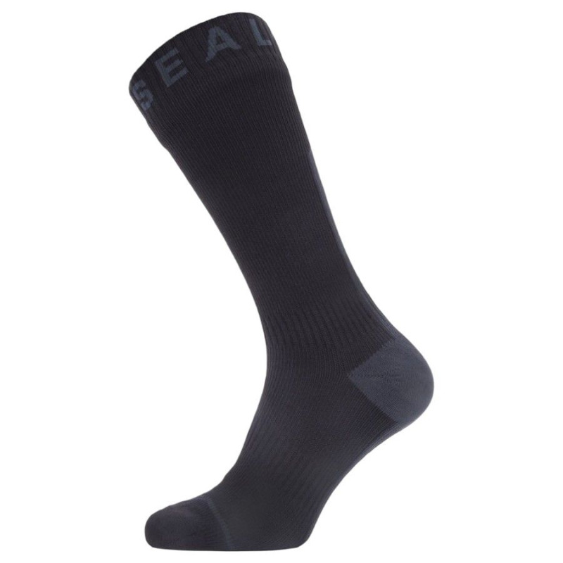 Sealskinz WP All Weather Mid Sock W. Hydrostop, ponožky, černá/šedá