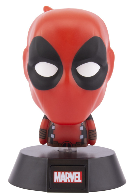 CurePink Plastová dekorativní svítící Marvel Deadpool
