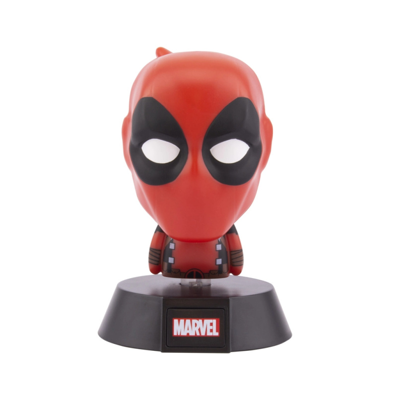 CurePink Plastová dekorativní svítící Marvel Deadpool