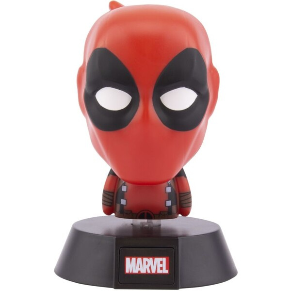 CurePink Plastová dekorativní svítící Marvel Deadpool