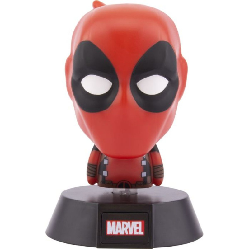 CurePink Plastová dekorativní svítící Marvel Deadpool