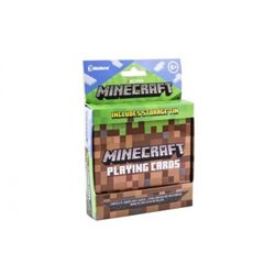 Hrací karty s motivem Minecraft v plechové krabičce