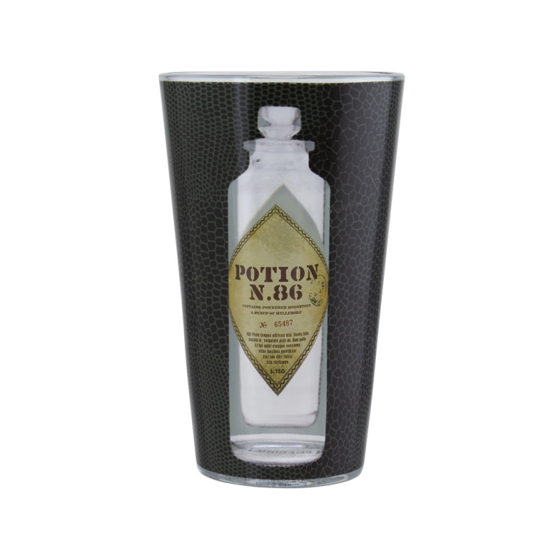 CurePink Tvarovaná sklenice Harry Potter Lektvar číslo 86 400 ml