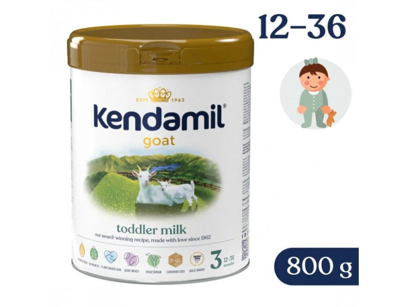 Batolecí kozí mléko 3 DHA+ Kendamil 800g