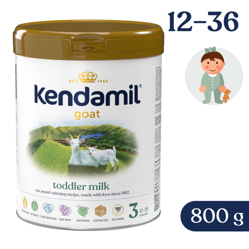 Batolecí kozí mléko 3 DHA+ Kendamil 800g