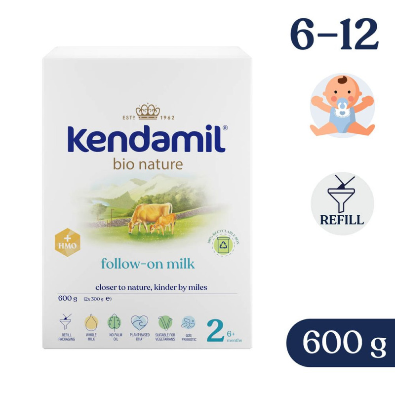 KENDAMIL 2 Nature HMO+ pokračovací kojenecké mléko BIO 600 g