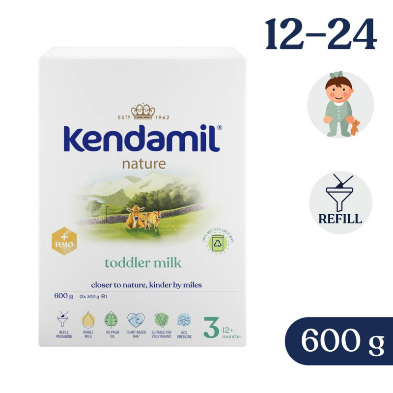 KENDAMIL 3 Nature HMO+ pokračovací kojenecké mléko 600 g