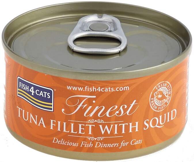 Fish4Cats Konzerva pro kočky Finest tuňák s olihní 70 g