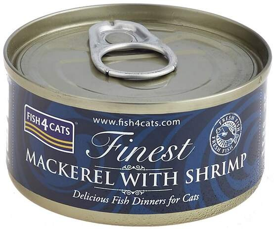 Fish4Cats Konzerva pro kočky Finest makrela s krevetami 70 g