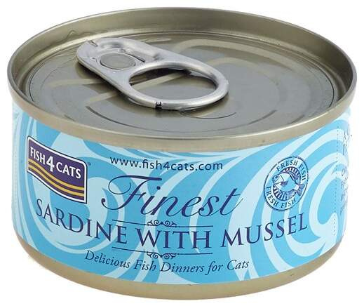 FISH4CATS Finest sardinka s mušlemi konzerva pro kočky 70 g
