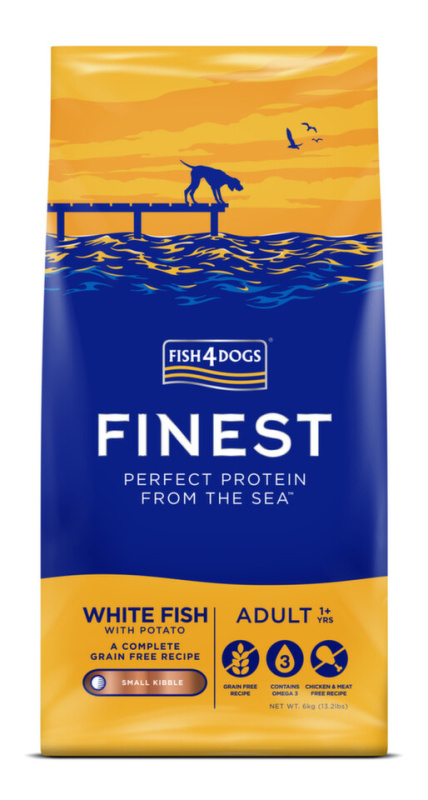 Fish4Dogs Granule malé pro dospělé psy Finest bílá ryba s brambory 6 kg, 1+