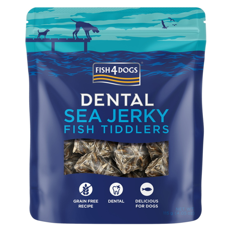 FISH4DOGS Dentální pamlsky pro psy mořská ryba rybičky 115 g
