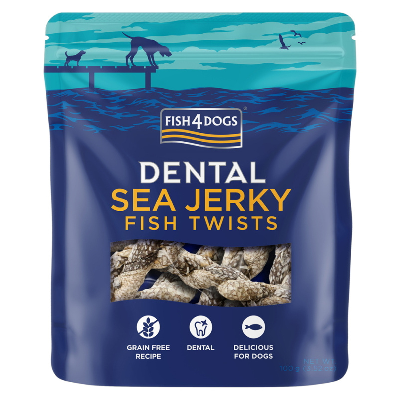 FISH4DOGS Dentální pamlsky pro psy mořská ryba závitky 100 g