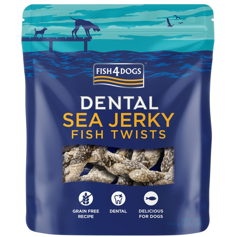 FISH4DOGS Dentální pamlsky pro psy mořská ryba závitky 100 g