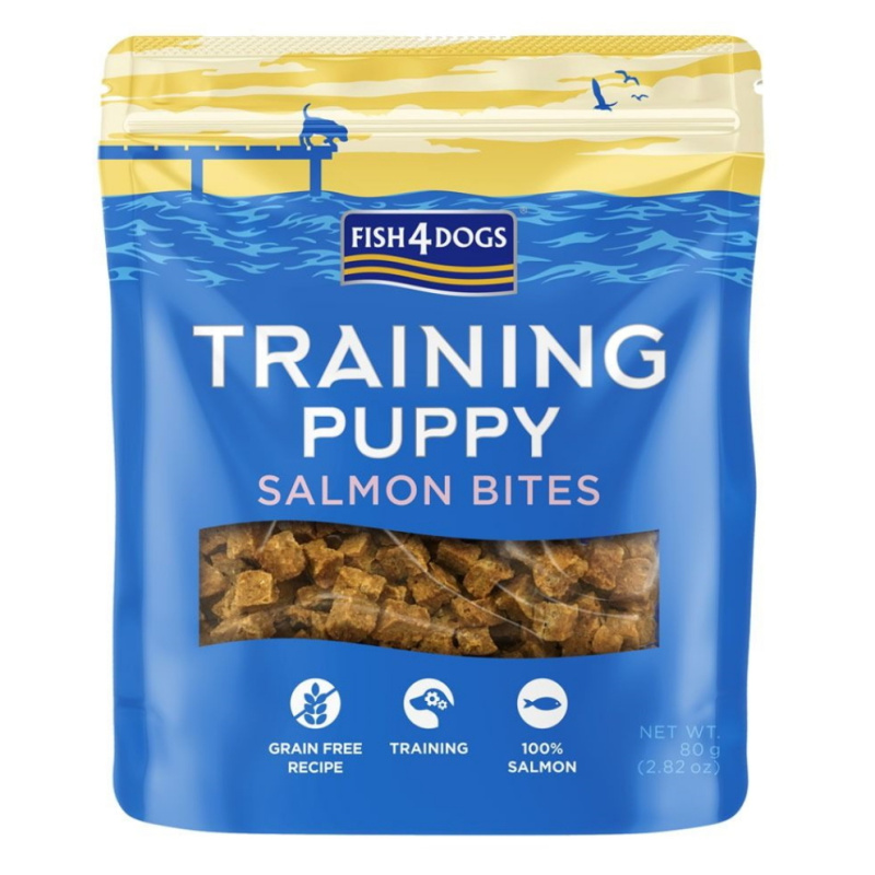 FISH4DOGS Tréninkové pamlsky pro štěňátka losos 80 g