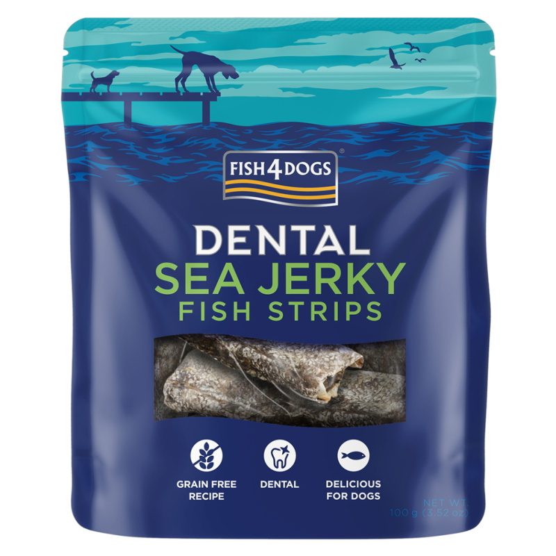 FISH4DOGS Dentální pamlsky pro psy mořská ryba proužky 100 g