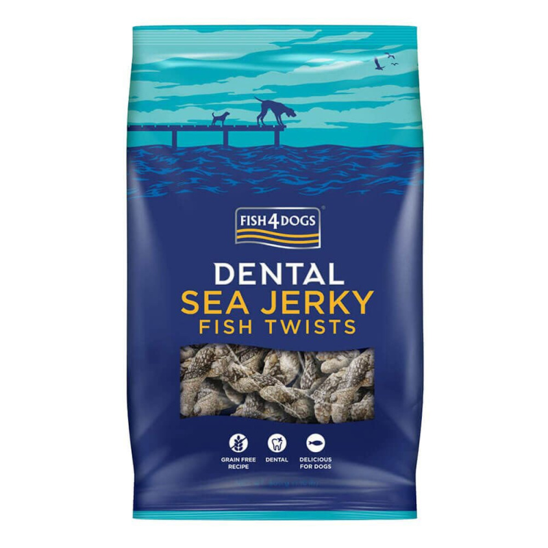 Fish4Dogs Pamlsky pro psy DENTAL SEA mořská ryba - závitky 500 g