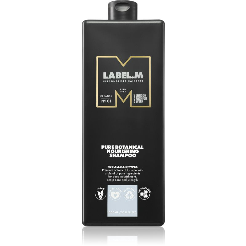 label.m Botanical Nourishing Shampoo intenzivně vyživující šampon pro všechny typy vlasů 1000 ml
