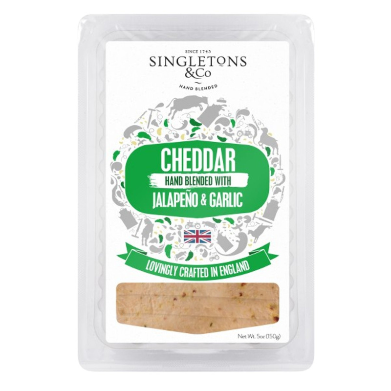 Singletons Jalapeno and Gralic Cheddar plátky
