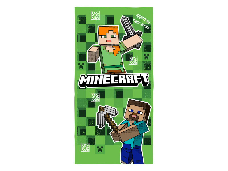 Plážová osuška, 70 x 140 cm (Minecraft)