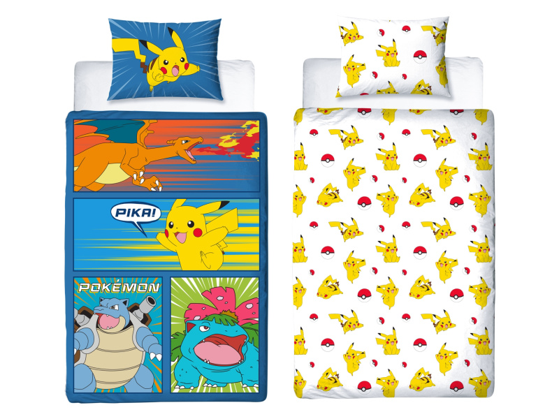 Dětské povlečení, 140 x 200 cm, 70 x 90 cm (Pokémon)