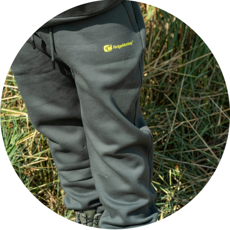 Ridgemonkey kalhoty apearel thermapro heavyweight joggers green - xxl