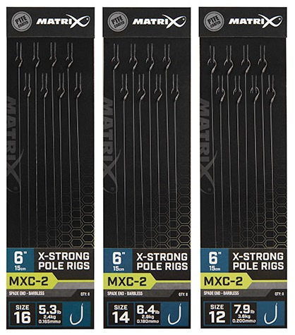 Matrix návazec mxc-2 6” pole rigs - velikost háčku 16 nosnost 2,4 kg