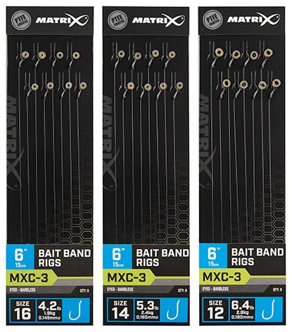 Matrix návazec mxc-3 6” bait band rigs - velikost háčku 14 nosnost 2,4 kg