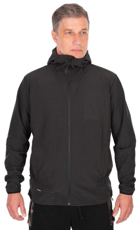 Fox bunda black premium mid layer jacket - s