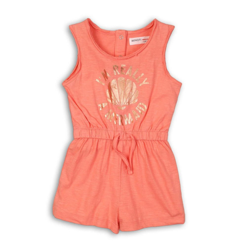 Overal dívčí bavlněný, Minoti, TG PLAYSUIT 1, růžová - 68/80 | 6-12m