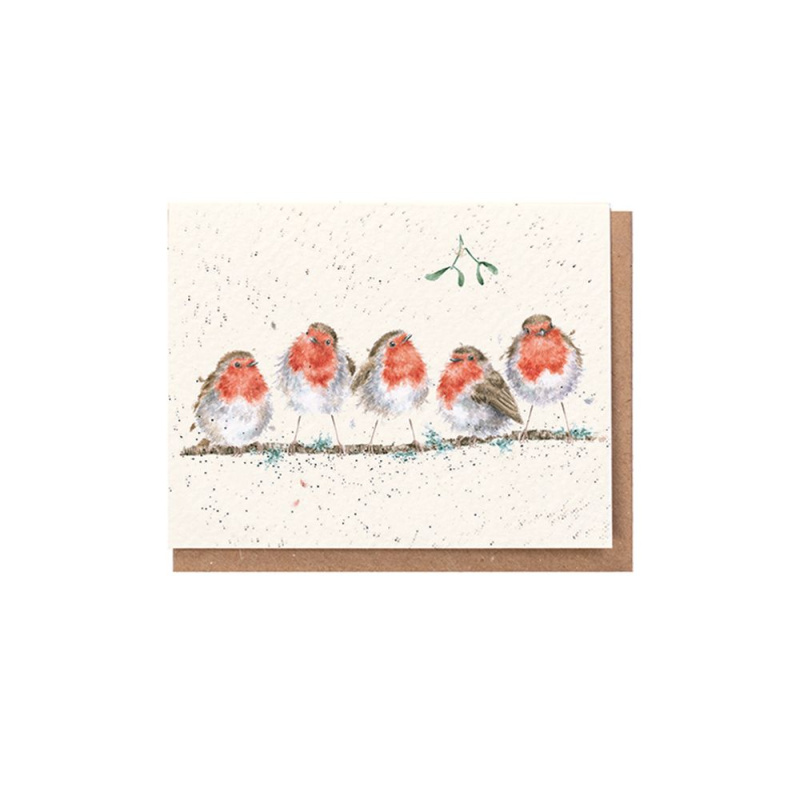 Wrendale Designs Dárková kartička Wrendale Designs "Tis The Season" - Červenky, vánoční