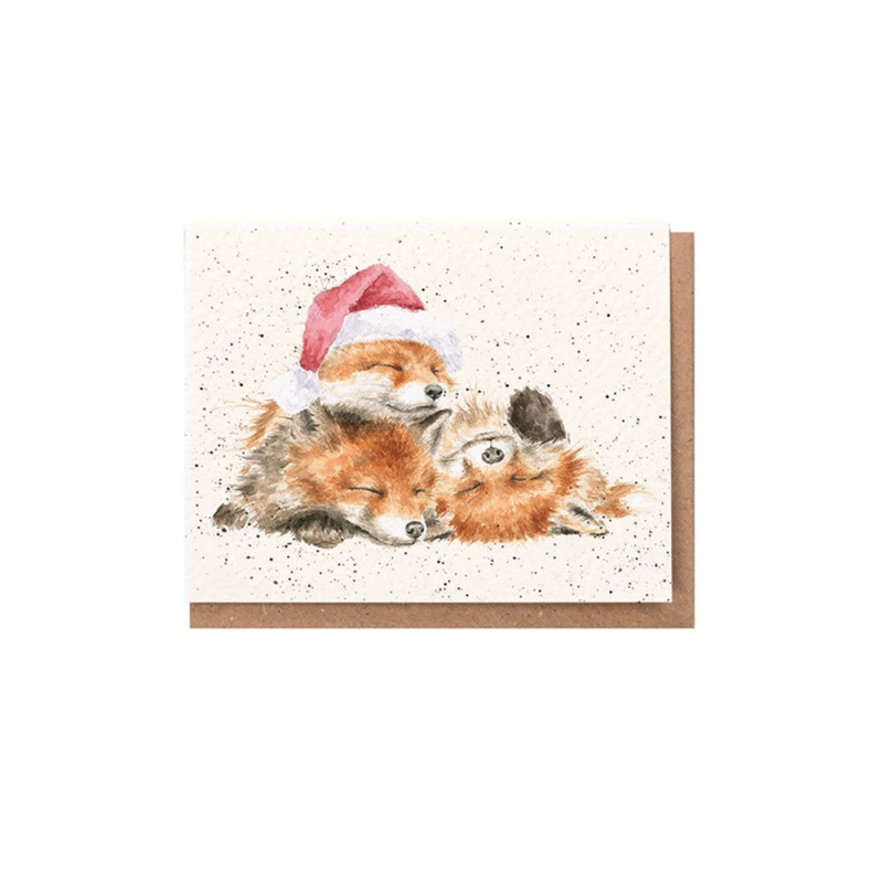 Wrendale Designs Dárková kartička Wrendale Designs "Night Before Christmas" - Lišky, vánoční