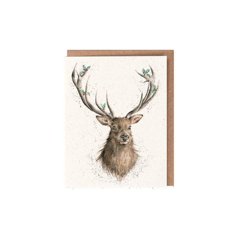 Wrendale Designs Dárková kartička Wrendale Designs "Christmas Stag" - Jelen, vánoční