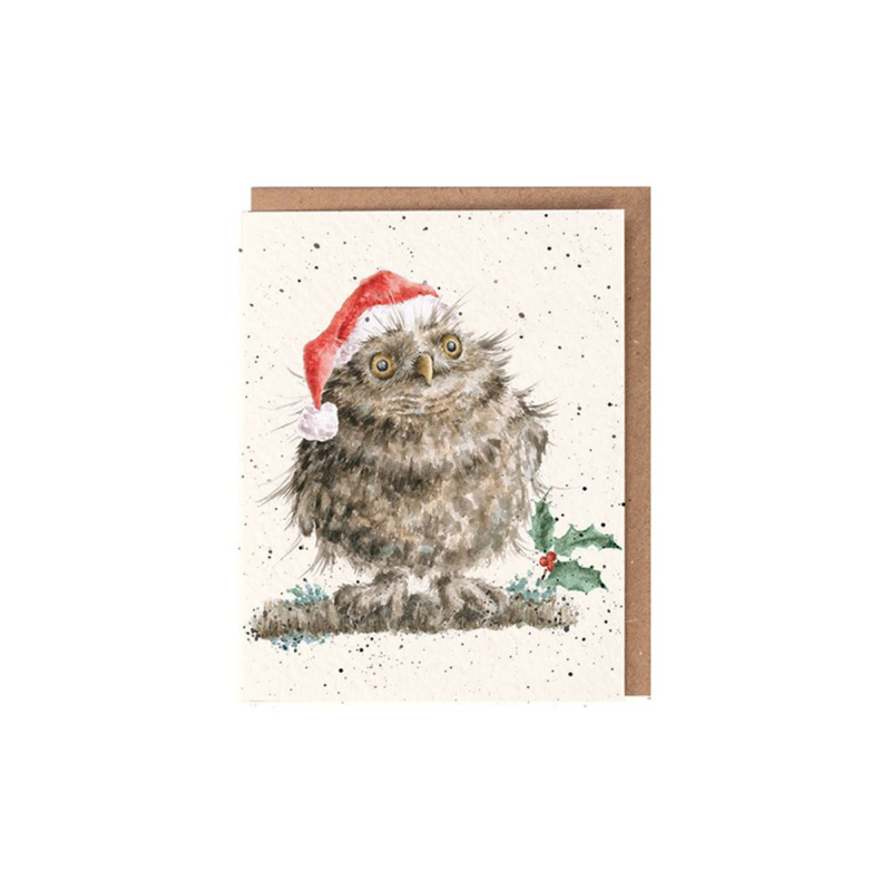 Wrendale Designs Dárková kartička Wrendale Designs "Christmas Owl" - Sova, vánoční