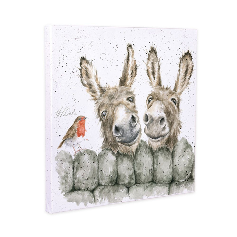Wrendale Designs Obraz Wrendale Designs "Hee Haw", 20x20 cm - Oslíci