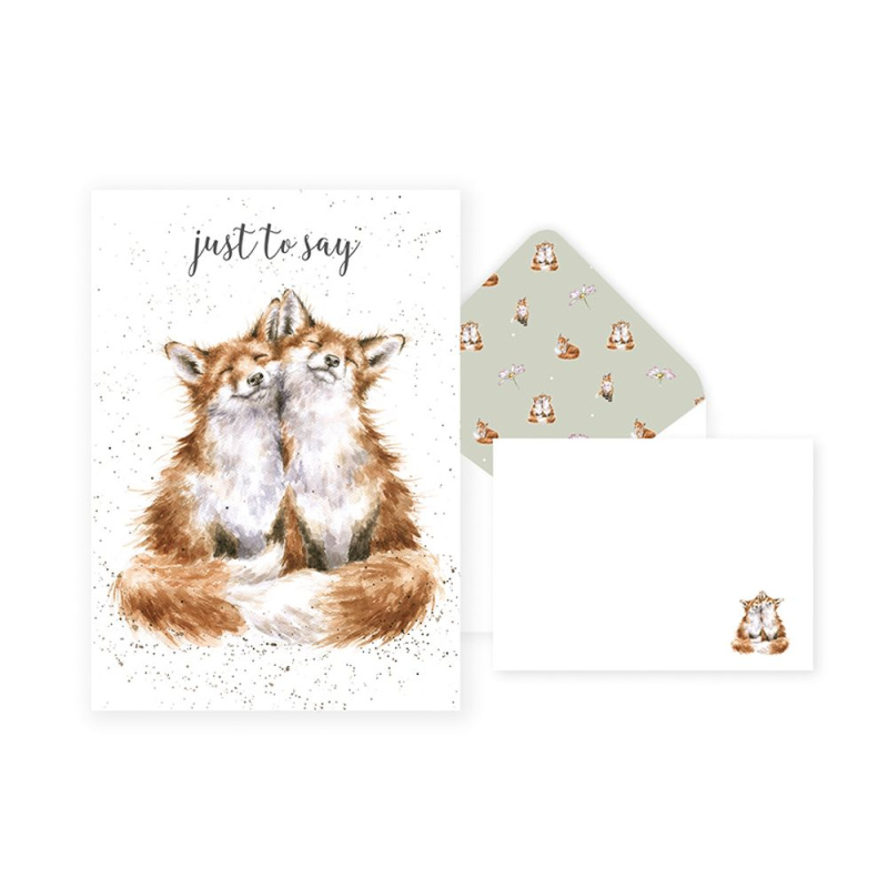 Wrendale Designs Děkovné přání Wrendale Designs "Just to Say", 8 ks - Lišky