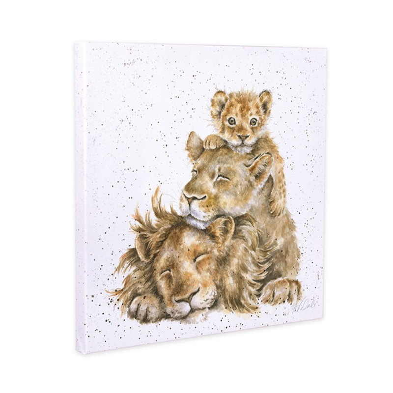 Wrendale Designs Obraz Wrendale Designs "Family Pride", 20x20 cm - Lví rodina