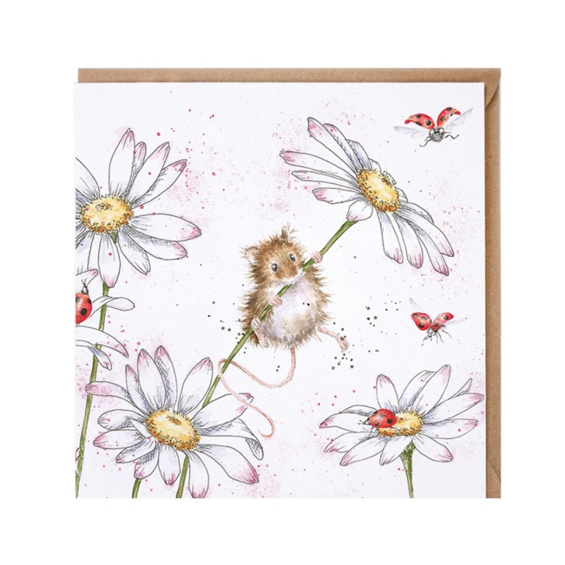 Wrendale Designs Přání Wrendale Designs "Oops a Daisy", 15x15 cm - Myška