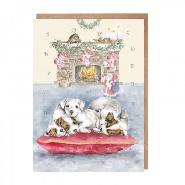 Přání s adventním kalendářem Wrendale Designs All I Want for Christmas - Pejsci Aladine