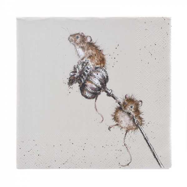 Wrendale Designs Papírové ubrousky Wrendale Designs "Country Mice", 33x33 cm - Myšky