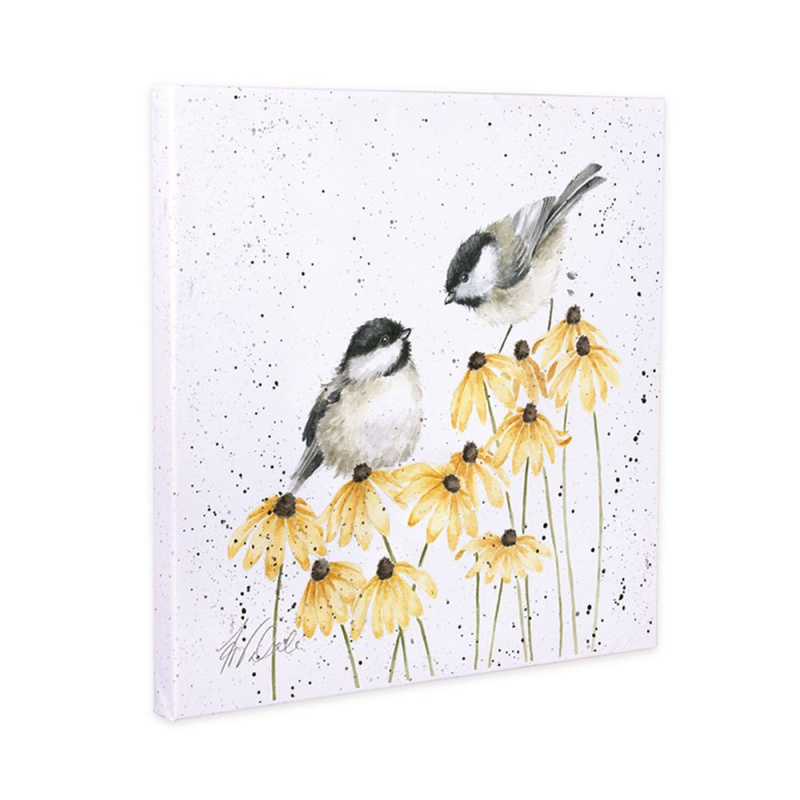 Wrendale Designs Obraz Wrendale Designs "My Sweet Chickadee", 20x20 cm - Sýkorky