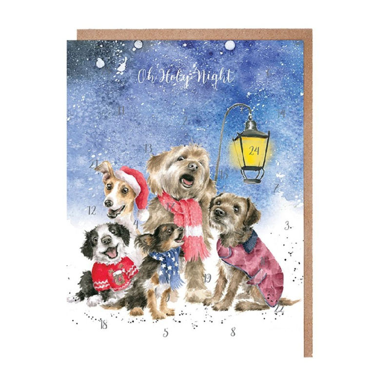 Wrendale Designs Přání s adventním kalendářem Wrendale Designs "O Holy Night" - Pejsci